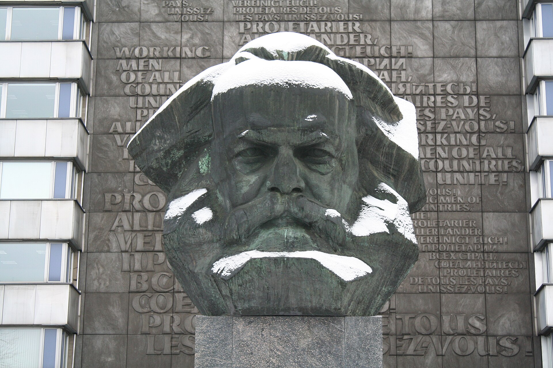 Karl-Marx-Monument in der Innenstadt von Chemnitz