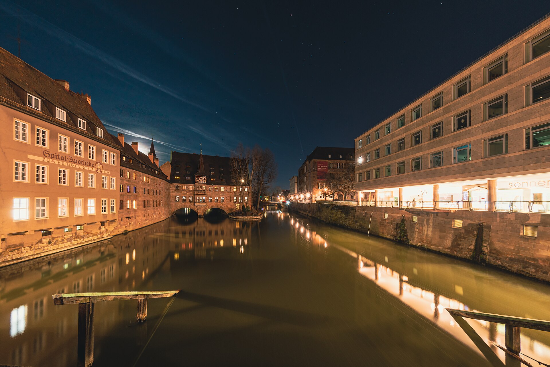 Heilig-Geist-Spital über der Pegnitz in der Nürnberger Altstadt